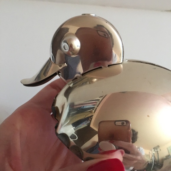 Vintage 40 50 Retro Tin Mid century modern Minimalist Rocking Duck Bank - Picture 5 of 11